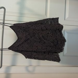 American Eagle grey flowy cropped tank